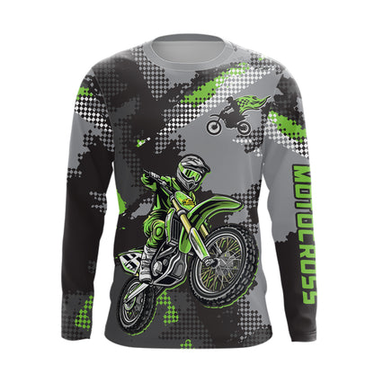 Adult&Kid Custom Dirt Bike Jersey Motocross Jersey Upf30+ Motocross Shirt| CTP81