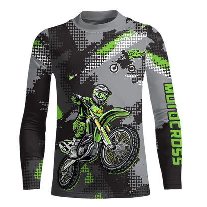 Adult&Kid Custom Dirt Bike Jersey Motocross Jersey Upf30+ Motocross Shirt| CTP81