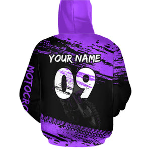 Adult&Kid Purple Custom Dirt Bike Jersey Motocross Jersey Upf30+ Motocross Shirt| CTP88