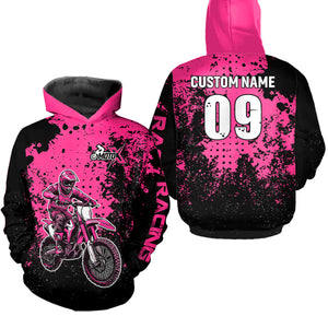 Custom Pink Motocross Jersey for Men Women Upf30+ Dirt Bike Shirt Motorcycle Jersey| CTP11