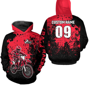 Custom Red Motocross Jersey for Men Women Upf30+ Dirt Bike Shirt Motorcycle Jersey| CTP11