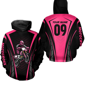 Custom Motocross Jersey Pink UPF30+ Dirt Bike Shirt MX Racing Racewear Adult&Kid| CTP50
