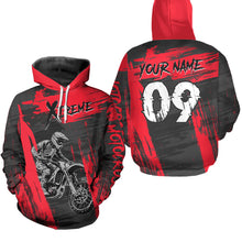 Load image into Gallery viewer, Adult&amp;Kid Red Custom Dirt Bike Jersey Extreme Motocross Shirt Mens Women| CTP97