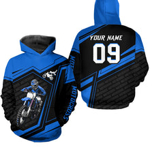 Load image into Gallery viewer, Custom Motocross Jersey Blue Dirt Bike Clothes Upf30+ Mens Women Motorcycle Jersey| CTP58