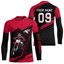 Load image into Gallery viewer, Custom Motocross Jersey Red Dirt Bike Clothes Upf30+ Mens Women Motorcycle Jersey| CTP58