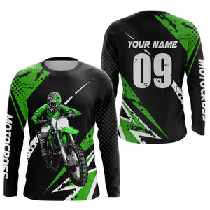 Adult&Kid Custom Motocross Jersey Upf30+ Mens Women Dirt Bike Shirt| CTP97