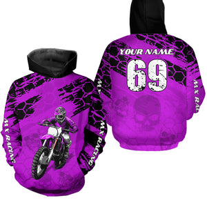 Custom Purple Motocross Jersey for Men Women Upf30+ Dirt Bike Shirt Motorcycle Jersey| CTP71