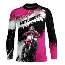 Load image into Gallery viewer, Adult&amp;Kid Pink Custom Motocross Jersey UPF30+ MX Racing Dirt Bike Racewear| CTP34