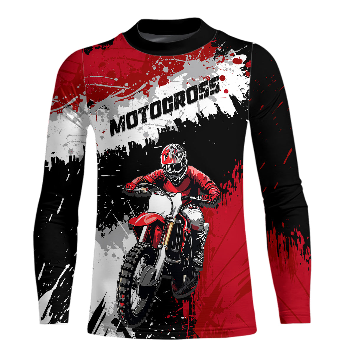 Adult&Kid Red Custom Motocross Jersey UPF30+ MX Racing Dirt Bike Racewear| CTP34