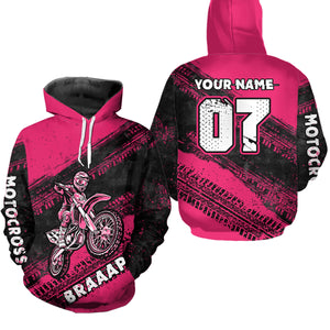 Custom Motocross Jersey Pink Mens Women Upf30+ Dirt Bike Jersey Racing Shirt| CTP09