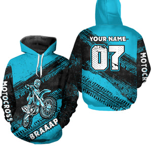 Custom Motocross Jersey Turquoise Mens Women Upf30+ Dirt Bike Jersey Racing Shirt| CTP09