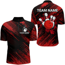 Load image into Gallery viewer, Red Bowling Jersey Men And Women Custom Bowling Shirts Unisex Polo Bowling Team Shirt CP17