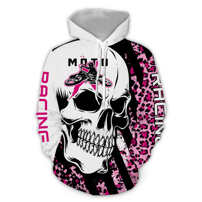 Custom Dirt Bike Hoodie Skull Motocross Hooded Jersey Mens Women Youth Motorcycle Hoodie| CTP39