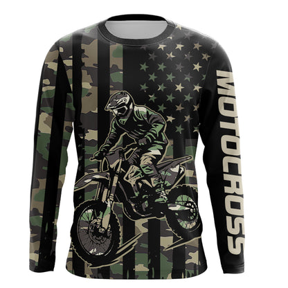 Adult&Kid Custom Camo Dirt Bike Jersey Motocross Jersey Upf30+ Motocross Shirt| CTP91