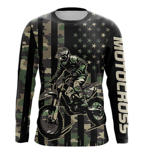 Adult&Kid Custom Camo Dirt Bike Jersey Motocross Jersey Upf30+ Motocross Shirt| CTP91