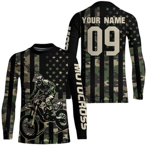 Adult&Kid Custom Camo Dirt Bike Jersey Motocross Jersey Upf30+ Motocross Shirt| CTP91