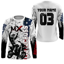 Load image into Gallery viewer, Custom White Motocross Jersey for Men Women Upf30+ Dirt Bike Shirt Racing Jersey| CTP103