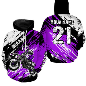 Adult&Kid purple custom dirt bike jersey Motocross jersey mens women braaap motocross shirt| CTP07