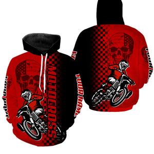 Adult&Kid Custom Motocross Jersey Skull UPF30+ MX Racing Biker Off-road Dirt Bike Racewear| CTP63