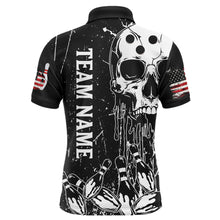 Load image into Gallery viewer, American Skull Bowling Jersey Men And Women Custom Bowling Shirts Unisex Polo Bowling Team Shirt CP03