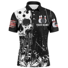 Load image into Gallery viewer, American Skull Bowling Jersey Men And Women Custom Bowling Shirts Unisex Polo Bowling Team Shirt CP03