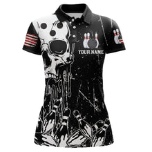 Load image into Gallery viewer, American Skull Bowling Jersey Men And Women Custom Bowling Shirts Unisex Polo Bowling Team Shirt CP03