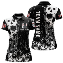 Load image into Gallery viewer, American Skull Bowling Jersey Men And Women Custom Bowling Shirts Unisex Polo Bowling Team Shirt CP03