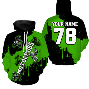 Green custom dirt bike jersey adult&kid Motocross jersey upf30+ mens women Motocross Shirt| CTP03