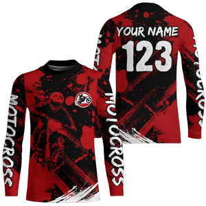 Adult&Kid Custom Motocross Jersey Upf30+ Mens Women Dirt Bike Shirt| CTP98