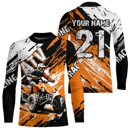 Orange Atv Motocross Jersey Custom Off-Road Quad Bike Shirt For Men Women Kid Youth Mx Dirt Bike NHN006