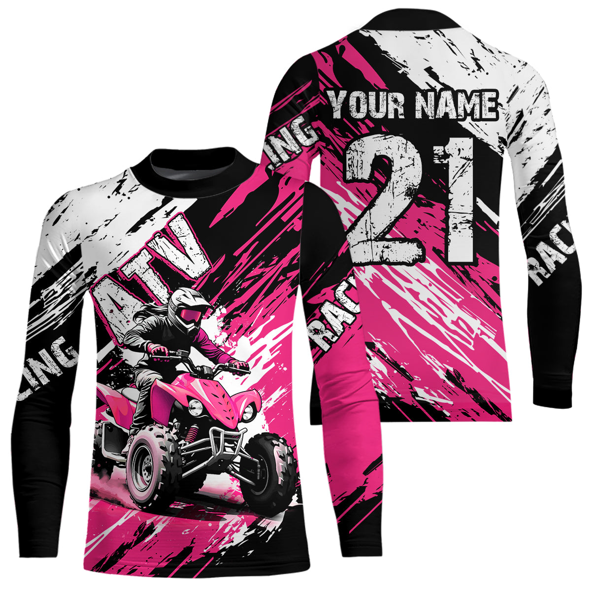 Pink Atv Motocross Jersey Custom Off-Road Quad Bike Shirt For Men Women Kid Youth Mx Dirt Bike NHN006