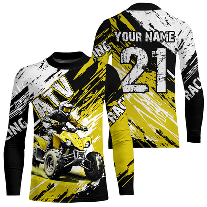 Yellow Atv Motocross Jersey Custom Off-Road Quad Bike Shirt For Men Women Kid Youth Mx Dirt Bike NHN006