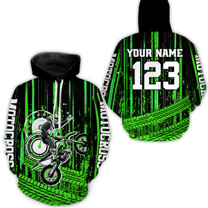 Green Motocross Jersey Upf30+ Custom Dirt Bike Jersey Mens Women Off-Road Jersey Adult&Kid| CTP60