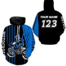 Load image into Gallery viewer, Adult&amp;Kid Custom Blue Motocross Jersey Upf30+ Mens Women Dirt Bike Shirt Off Road Jersey| CTP100