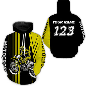 Adult&Kid Custom Yellow Motocross Jersey Upf30+ Mens Women Dirt Bike Shirt Off Road Jersey| CTP100