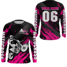 Load image into Gallery viewer, Pink Motocross Jersey Upf30+ Custom Dirt Bike Jersey Mens Women Off-Road Jersey Adult&amp;Kid| CTP48