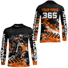 Load image into Gallery viewer, Orange Dirt Bike Jersey Motocross Jersey Upf30+ Custom Mens Women Off-Road Jersey| CTP44