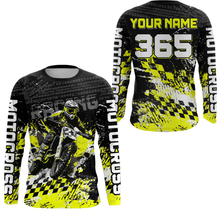 Load image into Gallery viewer, Yellow Dirt Bike Jersey Motocross Jersey Upf30+ Custom Mens Women Off-Road Jersey| CTP44