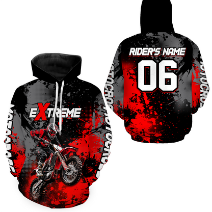 Adult&Kid red custom dirt bike jersey motocross jersey mens women extreme motocross shirt| CTP08