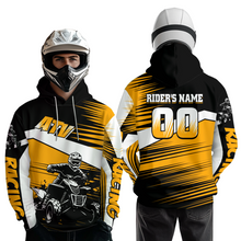 Load image into Gallery viewer, Custom Orange ATV Motocross Hoodie Jersey Kids Youth Quad Racing Hoodie Shirt For Men Women NHN001