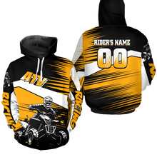 Load image into Gallery viewer, Custom Orange ATV Motocross Hoodie Jersey Kids Youth Quad Racing Hoodie Shirt For Men Women NHN001