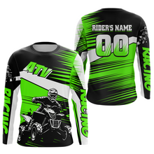 Load image into Gallery viewer, Custom Green ATV Motocross Jersey for Adult Kids Youth Quad Dirt Bike Racing Shirt For Men Women NHN001