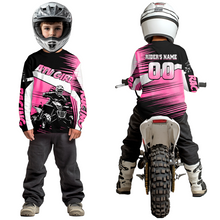Load image into Gallery viewer, Custom Pink ATV Motocross Jersey for Adult Kids Youth Quad Dirt Bike Racing Shirt For Men Women NHN001