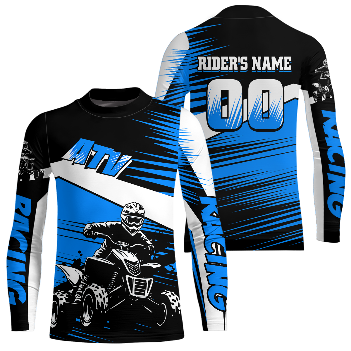 Custom Blue ATV Motocross Jersey for Adult Kids Youth Quad Dirt Bike Racing Shirt For Men Women NHN001