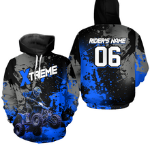 Load image into Gallery viewer, Custom ATV Motocross Hoodie Blue Upf30+ Extreme Quad Bike Off-Road Jersey Men Kid Mx Riding Hoodied NHN010