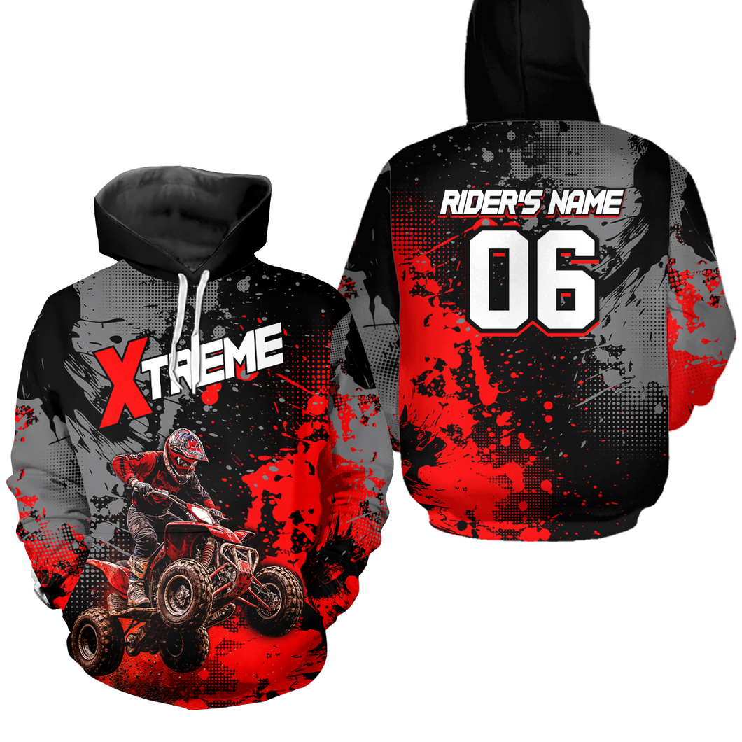 Custom ATV Motocross Hoodie Red Upf30+ Extreme Quad Bike Off-Road Jersey Men Kid Mx Riding Hoodied NHN010