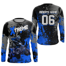 Load image into Gallery viewer, Custom Atv Motocross Shirt Blue UPF30+ Extreme Quad Bike Off-Road Jersey Men Kid Mx Riding Shirts NHN010