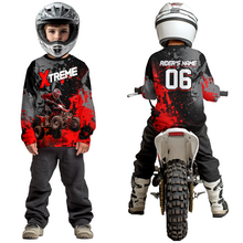 Load image into Gallery viewer, Custom Atv Motocross Shirt Red UPF30+ Extreme Quad Bike Off-Road Jersey Men Kid Mx Riding Shirts NHN010
