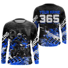Load image into Gallery viewer, Custom Blue ATV Motocross Jersey Upf30+ Quad Bike Shirt Extreme Racing Adult Youth Off-Road Quad Shirt NHN009