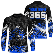 Load image into Gallery viewer, Custom Blue ATV Motocross Jersey Upf30+ Quad Bike Shirt Extreme Racing Adult Youth Off-Road Quad Shirt NHN009